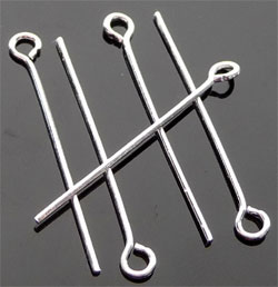 Code: D08592    --- Tige avec oeil 25mm. Argente---