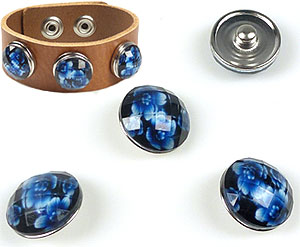 Code: D12651 (BP Synth. Fleurs 18mm. Bleu Fonce) 