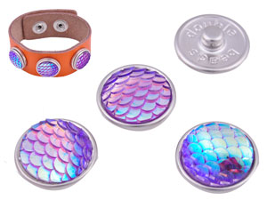 Boutons-pression DoubleBeads EasyButton de métal, decorés ± 18mm (appropriés pour DoubleBeads EasyButton accessoires). Couleur: Lilas AB Code: D16419 --- BP. DoubleBeads 18mm. Lilas AB---