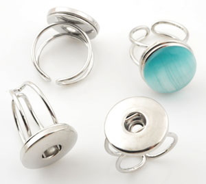 Anneaux de métal DoubleBeads EasyButton pour boutons-pression ± 19mm (approprié pour DoubleBeads EasyButton boutons-pression). Couleur: Nickel Code: J01659 --- BP Bague Metal Double Beads 19mm.---