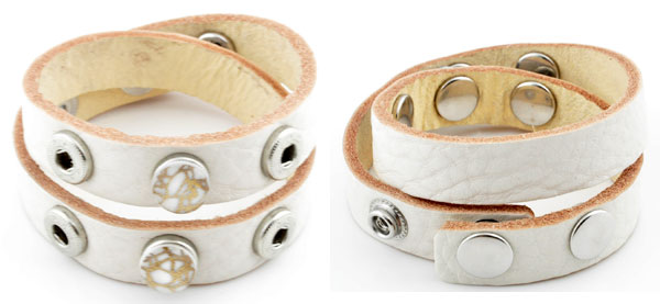 Code: J01722    --- EB Bracelet Double tour 43cm. Blanc---