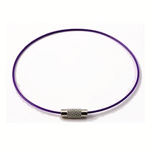 Code: 1083083    --- Tour 45cm. Cable  Mauve 1mm + Fermoir---