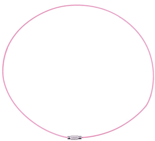 Colliers en métal avec fermoir ± 45cm (± 1mm gros). Couleur: Rose Code: D16962 --- Collier metal souple 45cm. + fermoir. Rose---