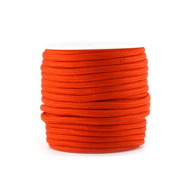 Corde Parachute ronde de +- 6mm.de diamètre. Se vend au mètre. Couleur: Rouge Code: 1086570 --- Corde Parachute ronde 6mm. Rouge---