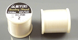 Code: D14131    --- 50 m.Miyuki Fil Nylon MNT-02, 330dtex. Ivoire---