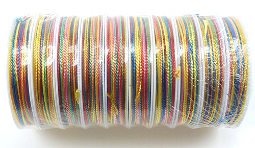 Code: D15073    --- Soie 12mx1,8mm. Multicouleur---