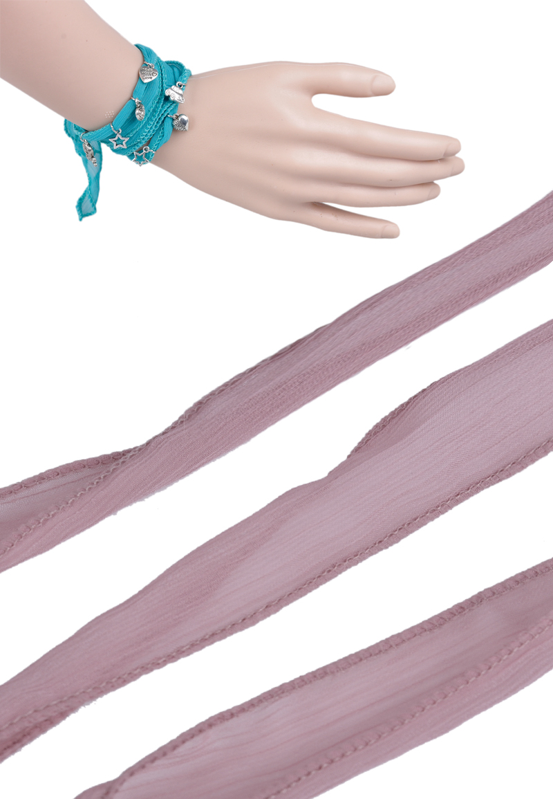 Code: D17755    --- Ruban Textile surfil L:100cm l: 30mm Gris-Rose---