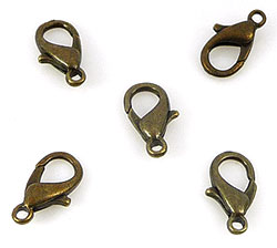 Fermoir de métal, ovale ± 15x8mm. Couleur: Couleur bronze Code: D11987 --- Fermoir de metal, oval ± 15x8mm Couleur bronze---