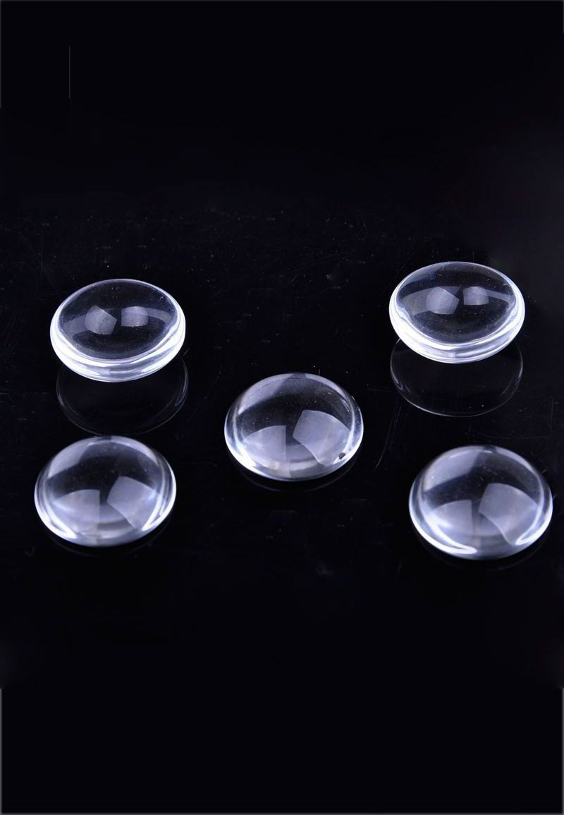 Perle à coller/Cabochon en verre, circulaire ± 26mm, ± 7mm gros. Couleur: Transparent Code: D17023 --- Cabochon en verre, circulaire 26mm, Transparent ---