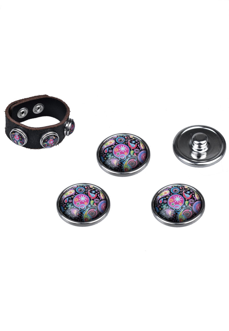 Code: D17460 (BP DoubleBeads Decoree18mm  Multicouleur fonce) 