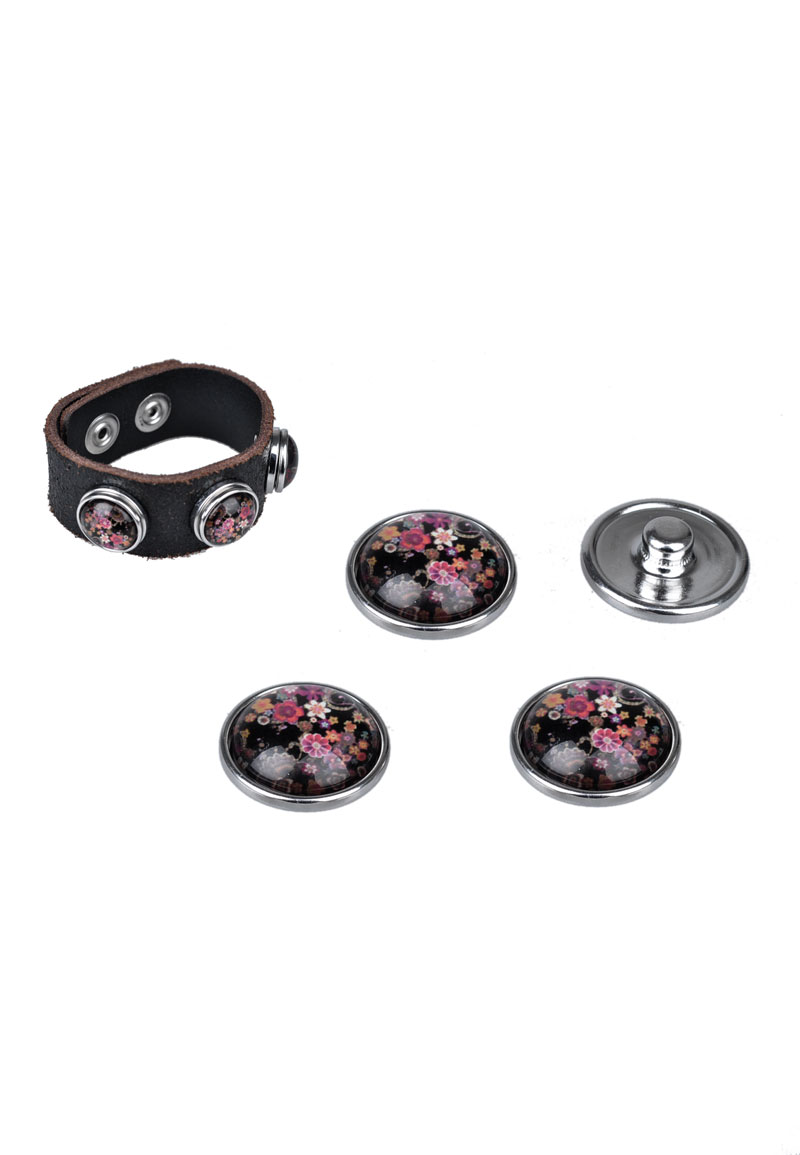 Code: D17461 (BP DoubleBeads Fleurs  18mm  Multicouleur fonce) 