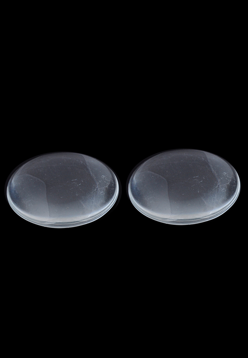 Code: D17480    --- Cabochon de verre, circulaire 30mm, 7mm gros Transparent---