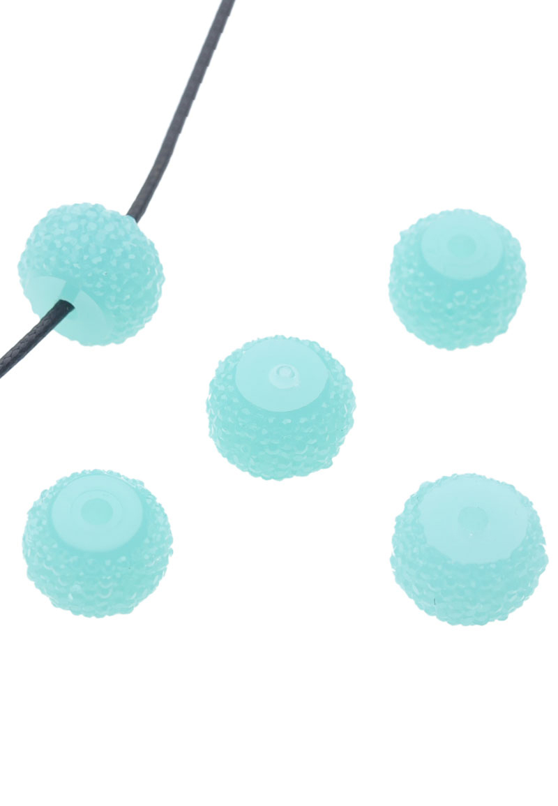Perles en matière synthétique, rondelle, avec éclat ± 12x9mm (trou ± 2mm) (± 30 pzs.). Couleur: Vert de mer Code: D17499 --- Synth. Rondelle Eclat 12x9mm Vert de mer---