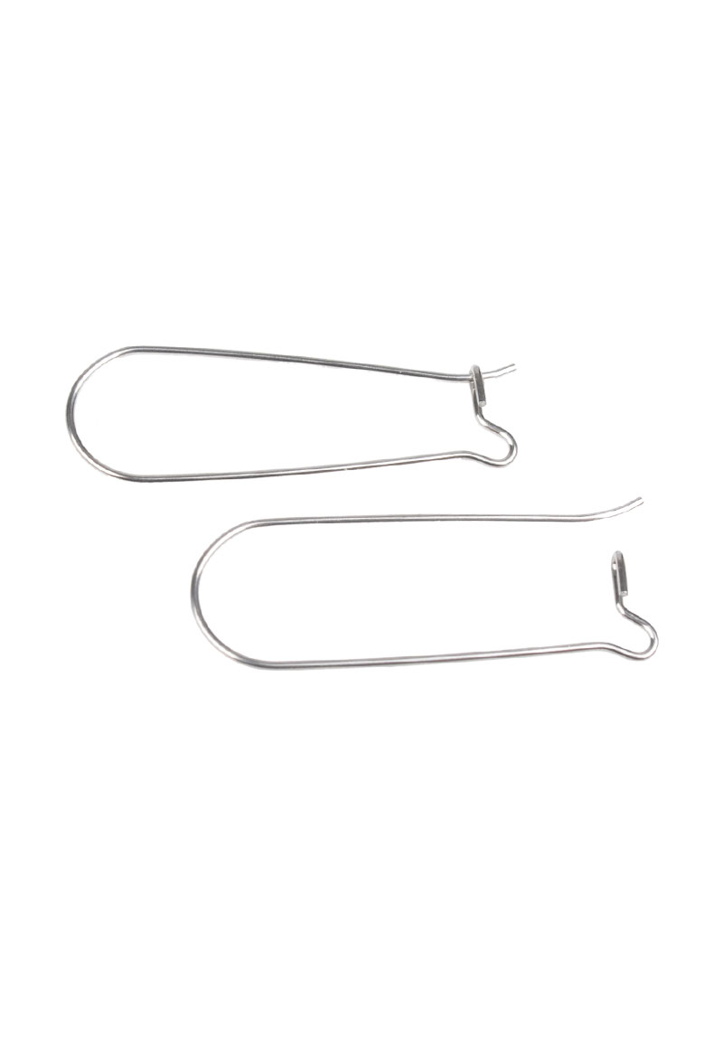 Code: D18335 (Pendants d oreille acier inoxydable 39x13mm Couleur nickel) 