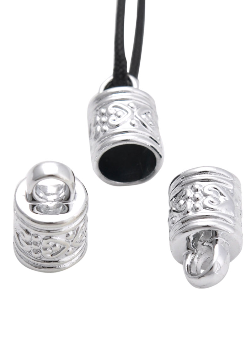 Calottes en métal avec oeil Qualité supérieure 16x10mm. Couleur: Silver plated Code: D18650 --- Calotte Metal avec oeil 16x10mm. Silver Plated---