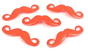 Code: D14751    --- Metal, moustache +- 43x11,5mm. Orange Violent---