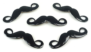 Code: D14753    --- Metal, moustache +- 43x11,5mm. Noir---