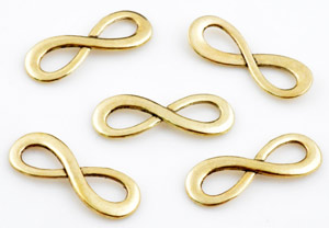 Pendentifs/entre-deux de métal signe d'infinity ± 23x8mm Couleur: Or vieux Code: D14757 --- Metal signe dInfinity 23x8mm Or Vieux---