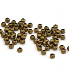 Perle metal 3,5x2,5mm. Bronze