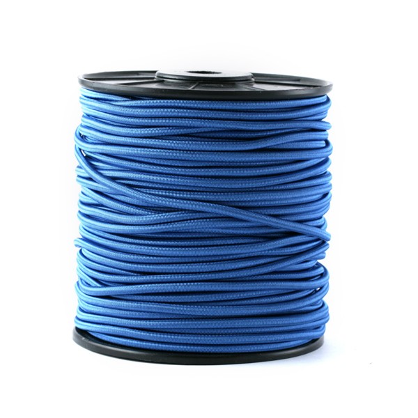Elastique rond 3mm. Bleu Jeans