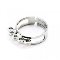 Bague reglable 5 anneaux Palladium