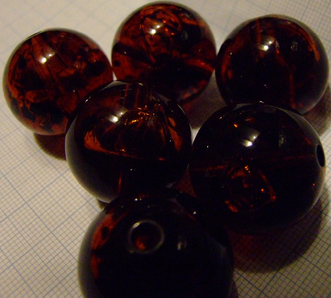 Boule 20mm. Effet Savon Ambre Foncee