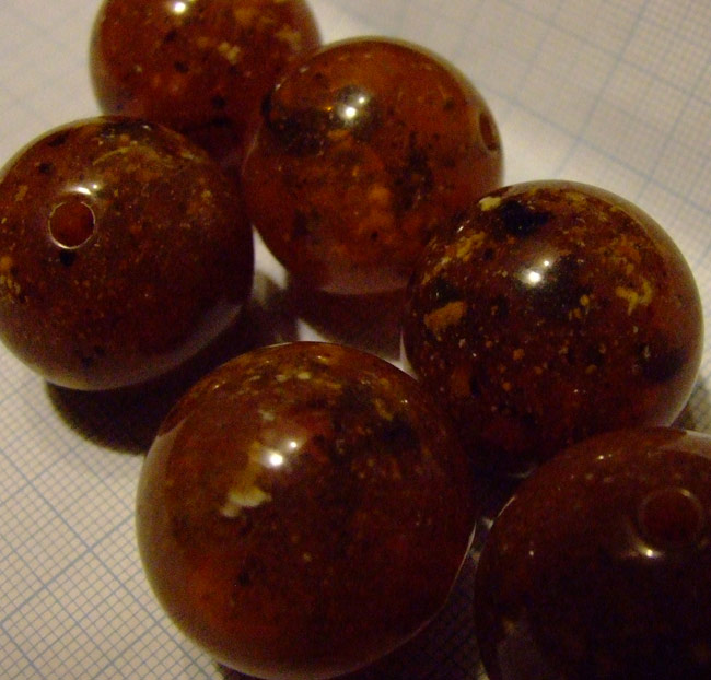Boule 20mm. Brun Mouchete