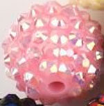 Perle acrylic 18mm. Trou 2mm. Rose    