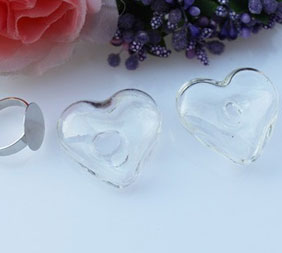 Coeur creux 35x35mm. Transparent