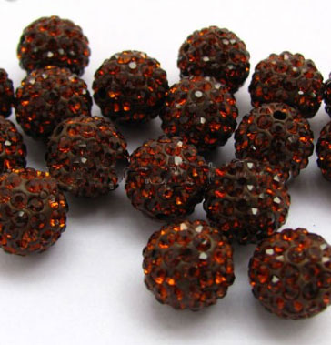 10mm. Disco Ball Strass Topaze