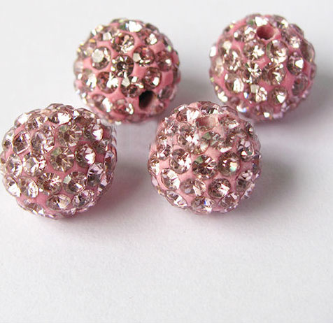 10mm. Disco Ball Strass Rose