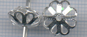 Perle metal dentelle argente N3