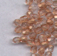 Bohême 4mm. mi-orange-mi-transparen