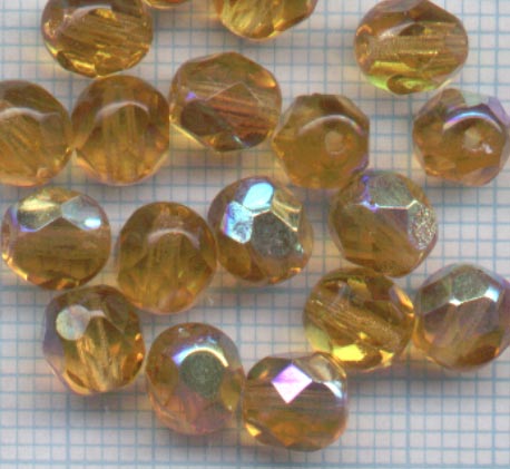Boheme ambre irise 6mm.