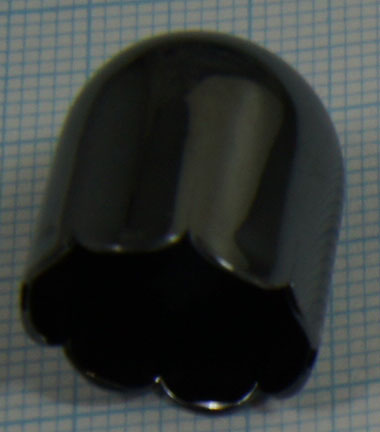 Calotte metal hematite 18x16