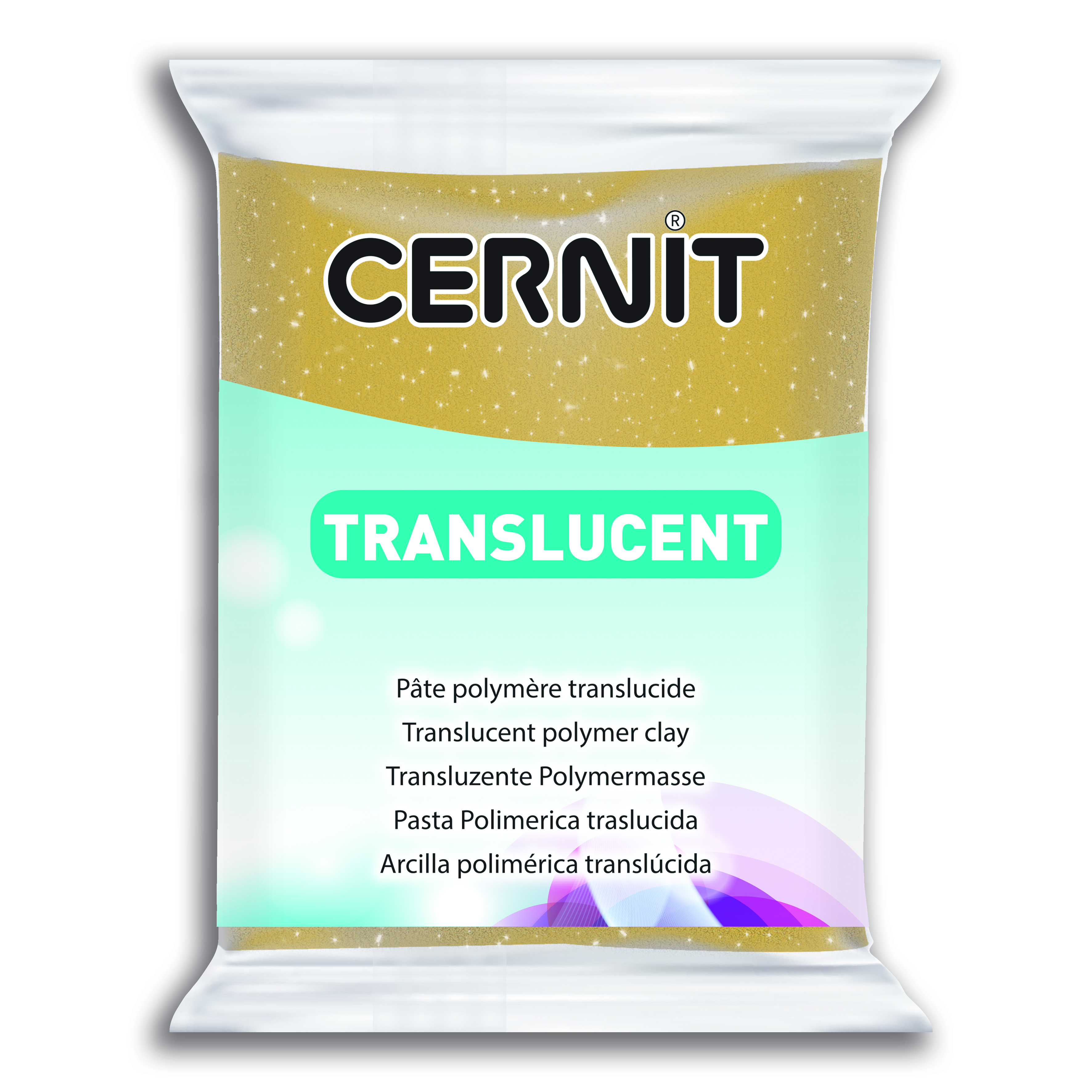 Cernit Translucent 56g. Glitter Or