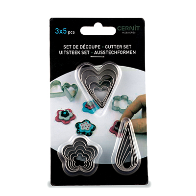 3x5 Pcs. Emporte-pieces Cernit