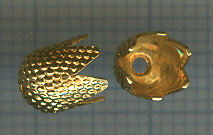 Calotte Deco Doree 7X6X1mm.