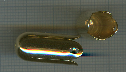 Calotte Allongee Doree 23X10mm.