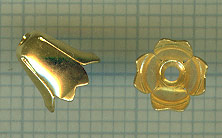 Calotte petite fleur doree  6X6mm.