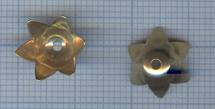 Calotte doree 10X7mm. 