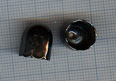 Calotte 12X11mm. Hematite