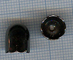 Calotte 11X9mm. Hematite