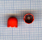 Calotte  6X6mm. Rouge