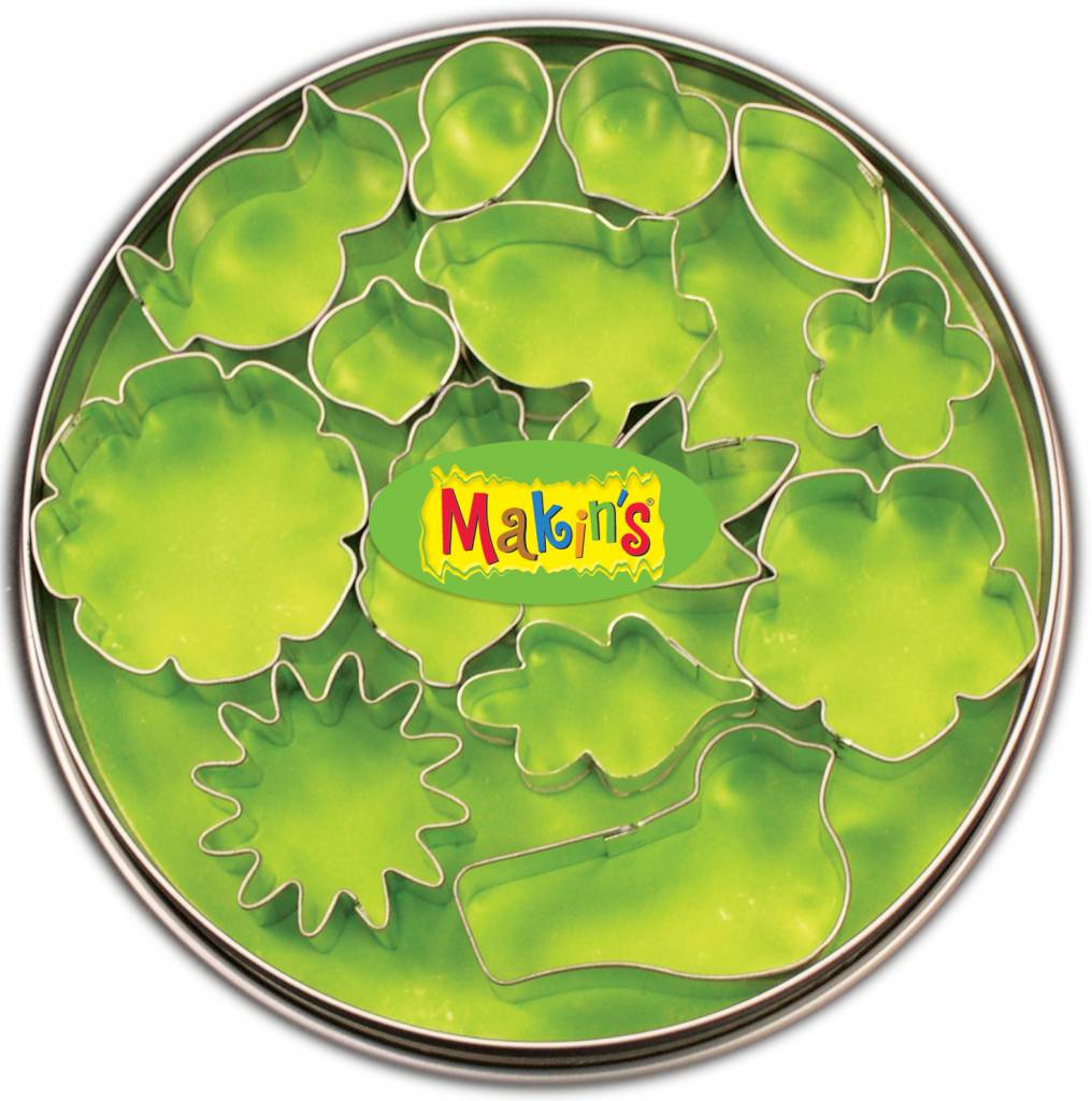 Makin s Clay Tin Cutter Set Feuilles et Fleurs 15 Pc.