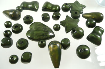 Mel.synt. 9-40mm.120-150pc.Vert fonce