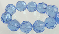 Verre Facette 14mm. Saphir Clair