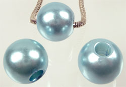 Perle synthetique 20mm. Bleu clair