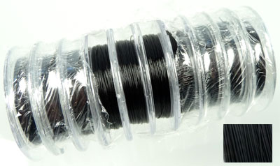 Fil acier enduit de Nylon 0.38mm.x10m. Noir