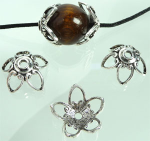 Calotte metal 25 mm. Argent vieux